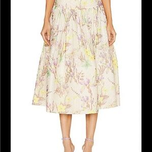 Alexis Floral A-Line Skirt in Soft Pastels